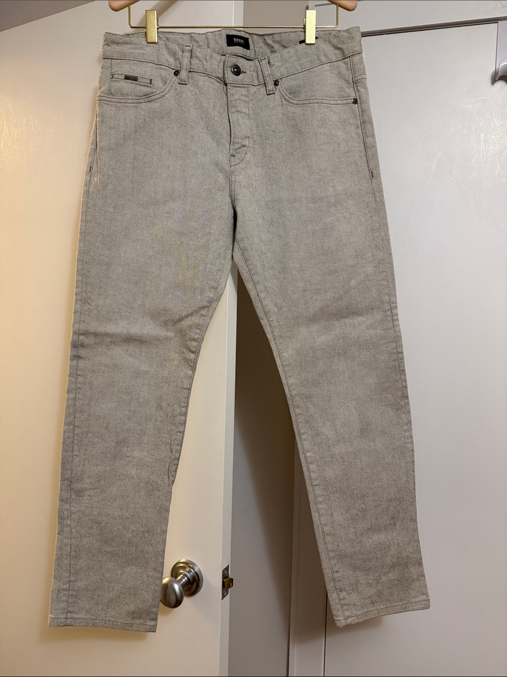 Hugo Boss Gray Men Denim Italian Fabric Stretch Jeans Size: 34/30